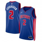Maillot NBA Detroit Pistons Cade Cunningham 2 Nike 2022-23 Icon Edition Bleu Swingman - Homme